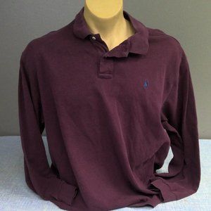 Ralph Lauren Polo Shirt Long Sleeve Maroon Men's XXL